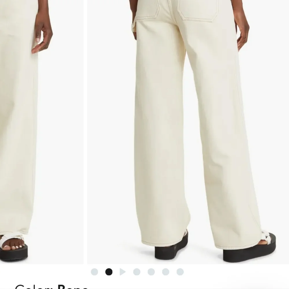 PACSUN carpenter pants size approx 29 color bone contrast thread detail - Picture 10 of 15